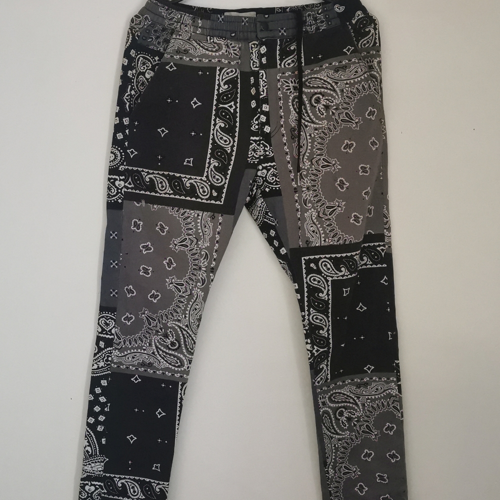 Vintage paisley/bandana jeans/pants/denim